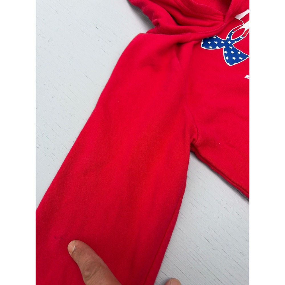 Under Armour Kids Red Freedom Logo Hoodie Sweatshirt YXL 1380851-600 - Picture 5 of 9